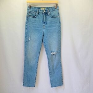 Madewell Perfect Vintage Jean Distressed Light Wash Size 25